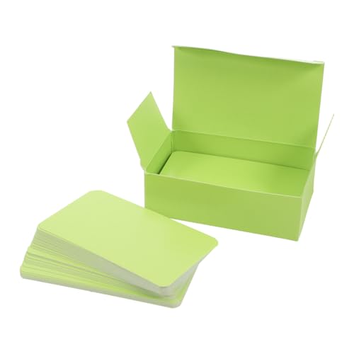 OSALADI 100 Stück Leere Mini-karten Mit Abgerundeten Ecken, Kleine Leere Papiere, Nachrichten, Notizen, Visitenkarten, Doppelseitige Mini-grußkarte, Ortsname, Wortschatz, Wortkarteikarten von OSALADI