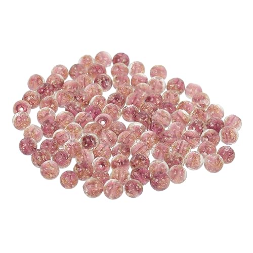 OSALADI 100 Stück Luminous Glasperlen Lila Nachtleuchtende DIY Schmuckperlen für Armbänder Glatte und Hautfreundliche Bastelperlen für Basteln und Dekoration von OSALADI