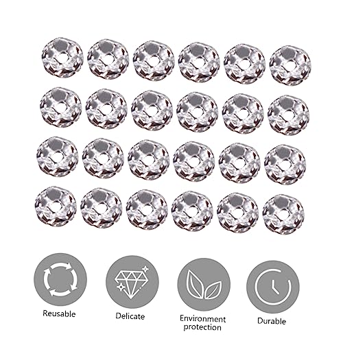 OSALADI 100 Stück Metallperlen Große Strasssteine Hotfix-strasssteine Silberne Distanzperle Blume Abstandsperlen Plattierte Messinganhänger Metallhalterperlen Silver OSALADI 100 Stück Metallperlen Große Strasssteine Hotfix-strasssteine Silberne Distanzperle Blume Abstandsperlen Plattierte Messinganhänger Metallhalterperlen Silver von OSALADI