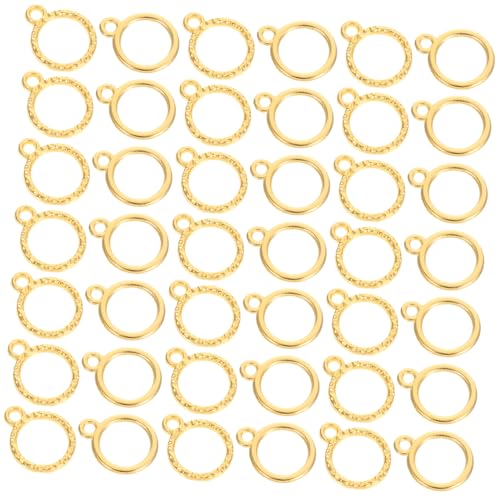 OSALADI 100 Stück Mini Metallrundrahmen Anhänger Goldfarben Offene Hohlform Diy Schmuckherstellung Leichte Leere Bezel Charms für Harz Schmuck Projekte Ketten Armbänder Ohrringe Zubehör OSALADI 100 Stück Mini Metallrundrahmen Anhänger Goldfarben Offene Hohlform Diy Schmuckherstellung Leichte Leere Bezel Charms für Harz Schmuck Projekte Ketten Armbänder Ohrringe Zubehör von OSALADI
