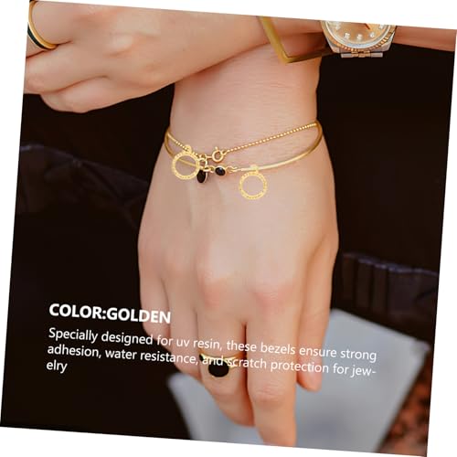 OSALADI 100 Stück Offene Metallrahmen Anhänger Runde Leere Fassung Hohl für Resin Schmuckherstellung Diy Bezel Charms Leichter Schmuckrahmen für Halsketten Armbänder und Ohrringe OSALADI 100 Stück Offene Metallrahmen Anhänger Runde Leere Fassung Hohl für Resin Schmuckherstellung Diy Bezel Charms Leichter Schmuckrahmen für Halsketten Armbänder und Ohrringe von OSALADI