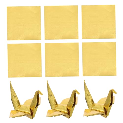 OSALADI 100 Stück Origami Papier Quadratisch Einseitig Glitzerndes Bastelpapier für DIY Handwerk Reißfest Umweltfreundlich für Bastelprojekte und Eltern Junge Mädchen Aktivitäten von OSALADI