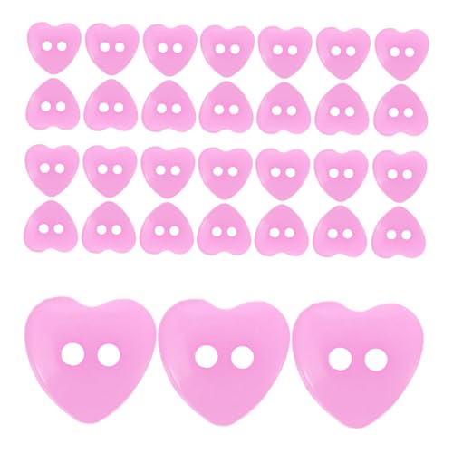 OSALADI 100 Stück Plastikknöpfe für Herz Kinderknöpfe klein DIY-Taste Tasten Knöpfe nähen entzückender Kleidungsknopf Nähen von Verzierungen Pulloverknopf Bastelknöpfe Violett von OSALADI