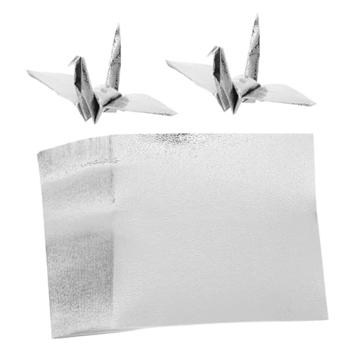 OSALADI 100 Stück Quadratisches Origami Papier Einseitig Perlglänzend DIY Bastelpapier für Bastelprojekte Scrapbooking Handwerk Silber Folding Paper OSALADI 100 Stück Quadratisches Origami Papier Einseitig Perlglänzend DIY Bastelpapier für Bastelprojekte Scrapbooking Handwerk Silber Folding Paper von OSALADI
