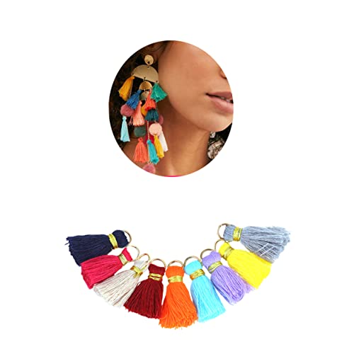 OSALADI 100 Stück Quasten Schmuckzubehör mit Ring Diy Baumwollquasten Anhänger Gemischten Farben für Schlüsselanhänger Ohrringe und Bastelbedarf OSALADI 100 Stück Quasten Schmuckzubehör mit Ring Diy Baumwollquasten Anhänger Gemischten Farben für Schlüsselanhänger Ohrringe und Bastelbedarf von OSALADI