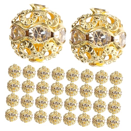 OSALADI 100 Stück Runde Strass Spacer Perlen für Schmuckherstellung Hochwertige Leichte Metallperlen für Armbänder und DIY Zubehör für Kreative Projekte OSALADI 100 Stück Runde Strass Spacer Perlen für Schmuckherstellung Hochwertige Leichte Metallperlen für Armbänder und DIY Zubehör für Kreative Projekte von OSALADI