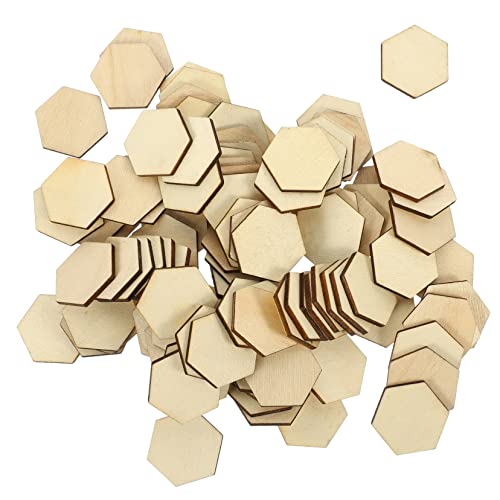 OSALADI 100 Stück Sechseckige Holzscheiben Unbearbeitet DIY Bastelholz für Handwerk Umweltfreundliche Dekoration für Kreative Projekte OSALADI 100 Stück Sechseckige Holzscheiben Unbearbeitet DIY Bastelholz für Handwerk Umweltfreundliche Dekoration für Kreative Projekte von OSALADI