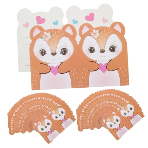 OSALADI 100 Stück Sika-hirsch-grußkarte Babykarte Mini-notizblöcke Für Fröhliche Jubiläumsdekorationen Babyparty-karten Die Schreiende Ziege Ästhetisches Notizbuch Orange Papier von OSALADI