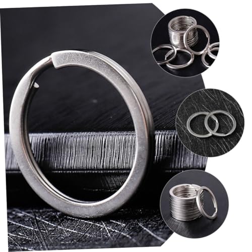 OSALADI 100 Stück Stabile Flache Schlüsselringe aus Metall Robuste Runde Split Rings für Auto Büro und Haushalt Langlebige Schlüsselhalter für DIY Schmuck und Schlüsselbund Zubehör OSALADI 100 Stück Stabile Flache Schlüsselringe aus Metall Robuste Runde Split Rings für Auto Büro und Haushalt Langlebige Schlüsselhalter für DIY Schmuck und Schlüsselbund Zubehör von OSALADI