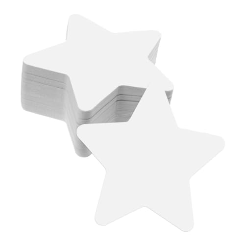 OSALADI 100 Stück Sternpapierschneiden Sterne für Bastelprojekte Ausschnitte aus Papiersternen Sternverzierungen aus Papier Sternpapierdekoration Stern aus Papier Papierstau Weiß von OSALADI