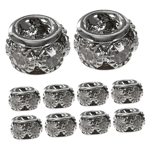 OSALADI 100 Stück Strass Rondelle Zwischenperlen aus Legierung Lose Schmuckperlen für DIY Halsketten Armbänder Anhänger Vielseitig Leicht Langlebig für Schmuckherstellung und Bastelbedarf OSALADI 100 Stück Strass Rondelle Zwischenperlen aus Legierung Lose Schmuckperlen für DIY Halsketten Armbänder Anhänger Vielseitig Leicht Langlebig für Schmuckherstellung und Bastelbedarf von OSALADI