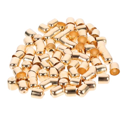 OSALADI 100 Stück Tassel End Kappen Set Metall für Diy Schmuck Vielseitig Einsetzbar für Quasten Lederbänder und Weitere Bastelprojekte von OSALADI