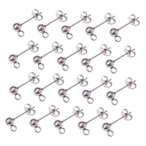 OSALADI 100 Stück Teiliges DIY Ohrstecker aus Rundkugel Ohrschmuck Zubehör für Damen Langlebig und Vielseitig zur Individuellen Schmuckherstellung OSALADI 100 Stück Teiliges DIY Ohrstecker aus Rundkugel Ohrschmuck Zubehör für Damen Langlebig und Vielseitig zur Individuellen Schmuckherstellung von OSALADI