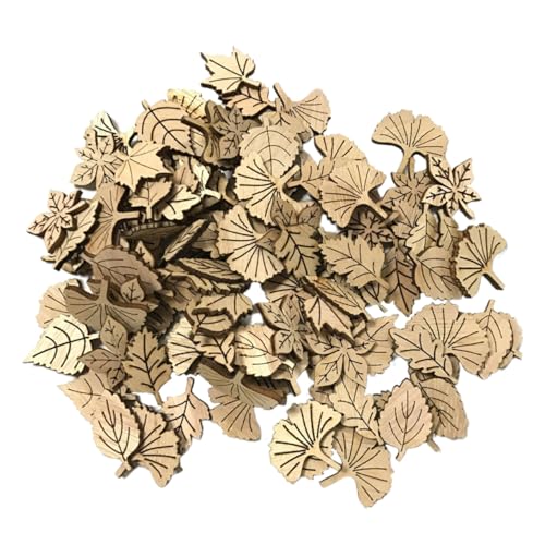 OSALADI 100 Stück Teiliges Handgefertigte Holzplatten in Blattform Antike Vintage holzdekoration für DIY Malerei Sicheres Bastelmaterial für Kreative Kunstprojekte von OSALADI
