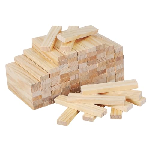 OSALADI 100 Stück Teiliges Holzbausteine aus Natürlichem Holz mit Glatter Oberfläche und Sichtbarer Maserung Vielseitige Bauklötze für Kleinkinder Fördert Spielerisches Lernen und OSALADI 100 Stück Teiliges Holzbausteine aus Natürlichem Holz mit Glatter Oberfläche und Sichtbarer Maserung Vielseitige Bauklötze für Kleinkinder Fördert Spielerisches Lernen und von OSALADI