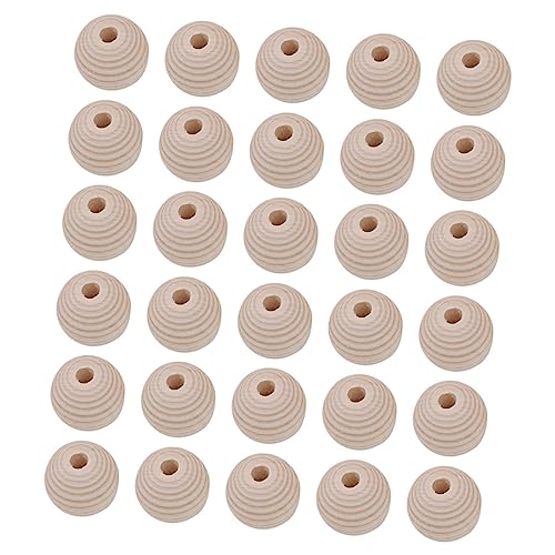OSALADI 100 Stück Unbehandelte Holzperlen für Diy Schmuckherstellung Bastelmaterialien Natürliche Holzfarbe für Armbänder und Kreative Projekte von OSALADI