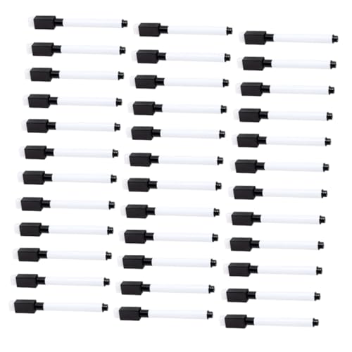 OSALADI 100 Stück Whiteboard-marker: Whiteboard-marker Mit Radiergummi, Spitze, Trocken Abwischbare Stifte Mit Gleichmäßiger – Schwarze Löschbare Stifte Für Whiteboards, von OSALADI