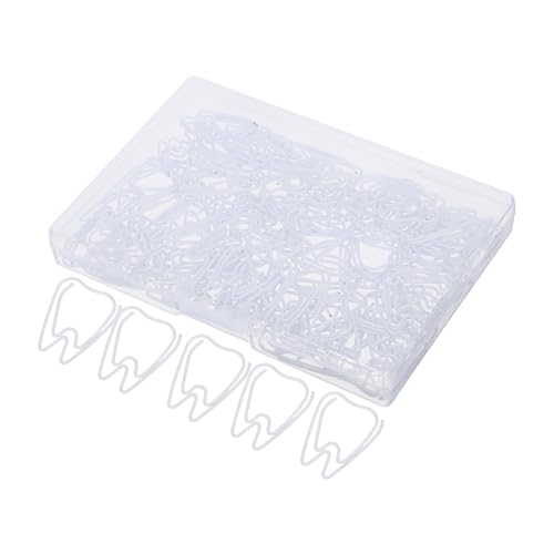 OSALADI 100 Stück Zahnförmige Büroklammern Weiß Metallclip mit Starker Haftung und Farbecht für Schule Büro und Party Lustige Papierklammern für Dokumentenorganisation und Geschenke OSALADI 100 Stück Zahnförmige Büroklammern Weiß Metallclip mit Starker Haftung und Farbecht für Schule Büro und Party Lustige Papierklammern für Dokumentenorganisation und Geschenke von OSALADI