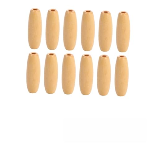 OSALADI 100 Stück holzperlen selber machen Oval Herstellung groß klobig Erwachsene Handwerk Abstandsperlen für DIY Bastelperlen selber machen Mantelknöpfe Holzknöpfe Khaki von OSALADI