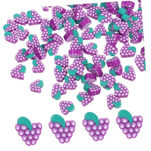 OSALADI 100 Stück weiche Fruchtperlen aus Ton Fruchtperlen zum Basteln Perlen Masse Frucht-Ton-Perlen Früchte Tonperlen Fruchtperlen-Anhänger Polymer-Ton Violett OSALADI 100 Stück weiche Fruchtperlen aus Ton Fruchtperlen zum Basteln Perlen Masse Frucht-Ton-Perlen Früchte Tonperlen Fruchtperlen-Anhänger Polymer-Ton Violett von OSALADI