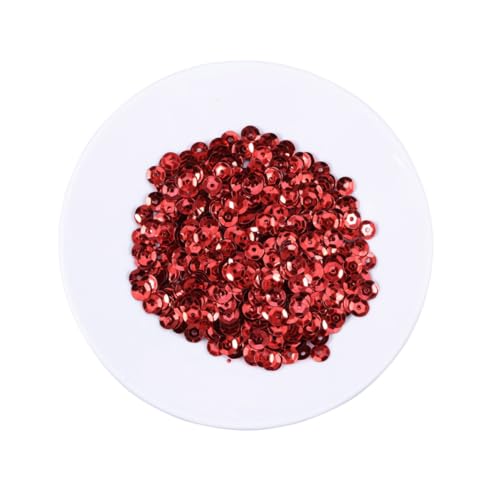 OSALADI 1000 Stück Diy Handwerks Pailletten Rote Glitzer Sequins für Kleidung Schuhe Taschen Dekoration für Bastelprojekte und Schmuckherstellung von OSALADI