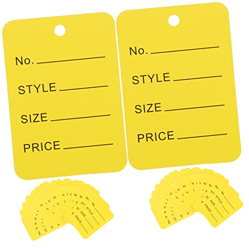 OSALADI 1000 Stück Preisschild Stichworte Etiketten Mini hängendes Etikett Markierungsschild Einzelhandelsetikett Tags-Kennzeichnung Papieretikett hängende Tags Papierstau Gelb OSALADI 1000 Stück Preisschild Stichworte Etiketten Mini hängendes Etikett Markierungsschild Einzelhandelsetikett Tags-Kennzeichnung Papieretikett hängende Tags Papierstau Gelb von OSALADI