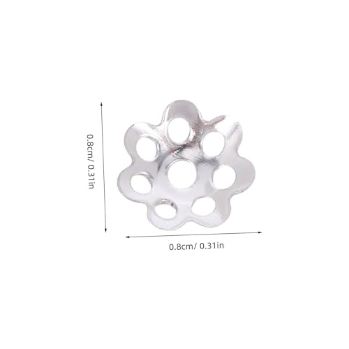 OSALADI 1000 Stück Teiliges Metall Perlenkappen mit Glänzenden Blumen Endkappen für Schmuckherstellung Silberne Spacer Perlen für Diy Armbänder und Halsketten OSALADI 1000 Stück Teiliges Metall Perlenkappen mit Glänzenden Blumen Endkappen für Schmuckherstellung Silberne Spacer Perlen für Diy Armbänder und Halsketten von OSALADI