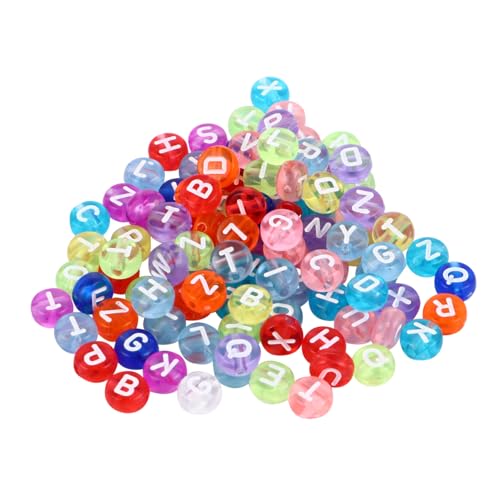 OSALADI 1000 Stück Teiliges Transparente Mehrfarbige Buchstabenperlen aus Acryl für DIY Schmuckherstellung Weiße Alphabetzeichen zum Auffädeln von Armbändern und Halsketten OSALADI 1000 Stück Teiliges Transparente Mehrfarbige Buchstabenperlen aus Acryl für DIY Schmuckherstellung Weiße Alphabetzeichen zum Auffädeln von Armbändern und Halsketten von OSALADI