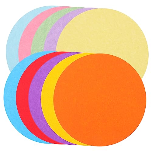 OSALADI 100Blätter Farbiges Rundes Origami Papier Bastelpapier für Kreative Projekte Geeignet für Erwachsene für Scrapbooking und Dekoration von OSALADI