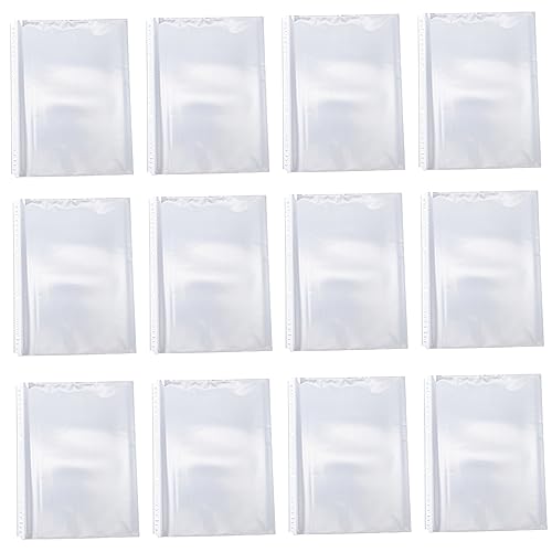 OSALADI 100Stücke Binderhülsen Transparente Dokumententaschen für Büro und Schule Reißfeste Aufbewahrung für Dokumente für Ringbinder und Ordner von OSALADI