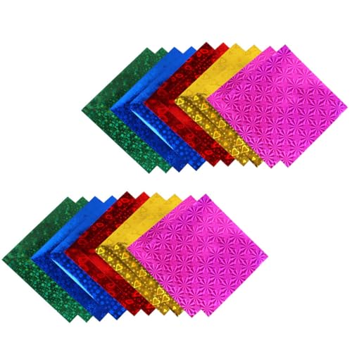 OSALADI 100Stücke Glänzendes Origami Papier für Buntes Bastelpapier für DIY Projekte Geeignet für Handwerkswerkstätten Kindergarten und Mehr von OSALADI