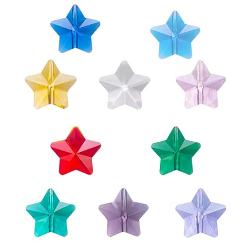 OSALADI 100Stücke Kristallsternperlen Bunten Farben DIY Bastelperlen für Schmuckherstellung Glasperlen mit Großem für Ketten und Armbänder OSALADI 100Stücke Kristallsternperlen Bunten Farben DIY Bastelperlen für Schmuckherstellung Glasperlen mit Großem für Ketten und Armbänder von OSALADI
