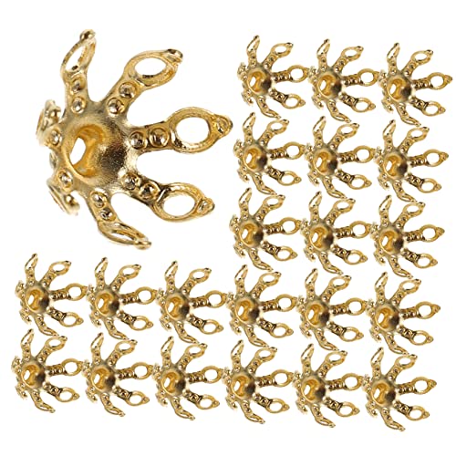 OSALADI 100Stücke Kupfer Perlenkappen für DIY Schmuckherstellung Langlebige Kappen für Armbänder und Ohrringe zum Basteln von Individuellen Schmuckstücken OSALADI 100Stücke Kupfer Perlenkappen für DIY Schmuckherstellung Langlebige Kappen für Armbänder und Ohrringe zum Basteln von Individuellen Schmuckstücken von OSALADI