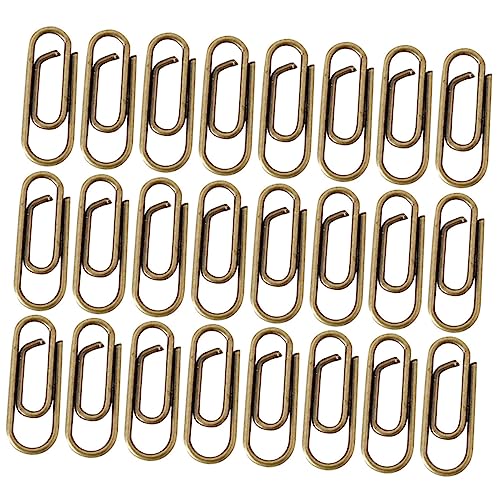 OSALADI 100Stücke Retro Metall Büroklammern Dekorative Papierclips für Dokumente Langlebig und Robust für Schule Büro und Kreative Projekte Vintage Design Antikem Finish von OSALADI
