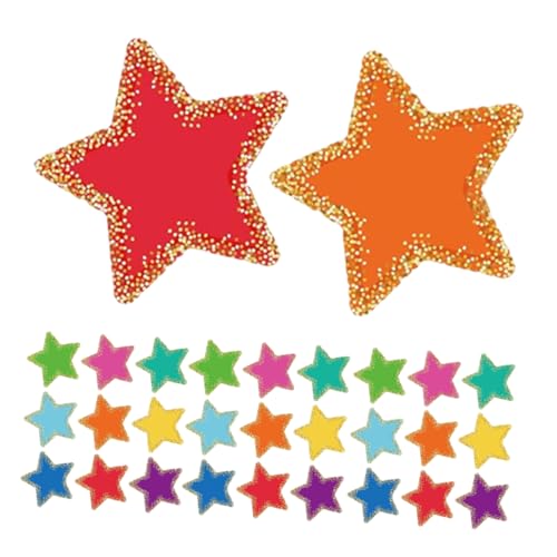 OSALADI 108 Blatt Klassenzimmer-pinnwand Mit Sternausschnitt Und Bunten Punkträndern Für Selbstgemachte Wanddekorationen Und Heimdekoration, Ideal Für Und Schüler von OSALADI