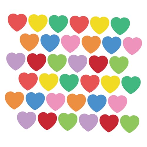 OSALADI 108 Stück Handschriftpapier in Herzform Valentinstag Schablonen Farben Herzausschnitt bastelset für basteln für herzförmige Karten valentinstag schwarzes brett Herzen von OSALADI