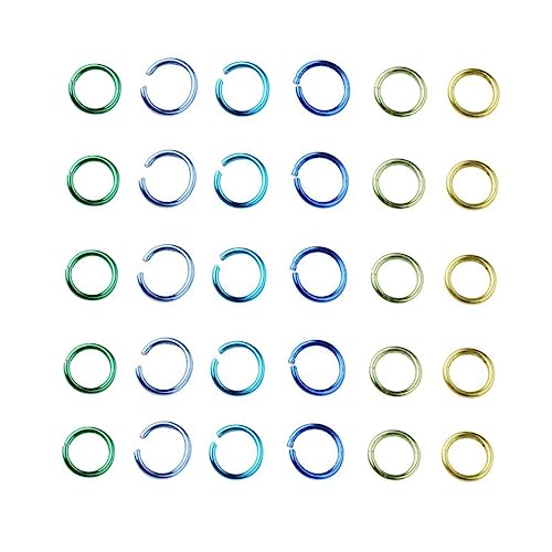 OSALADI 1080Stücke Aluminium Biegeringe Offene Springringe für DIY Schmuckherstellung Farbauswahl für Halsketten Armbänder und Ohrringe Bastelzubehör von OSALADI