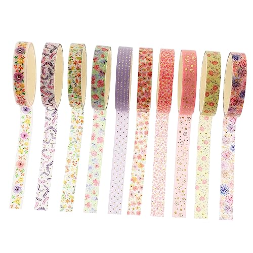 OSALADI 10Rollen Dekoratives Washi Tape Farbiges Klebeband für Scrapbooking DIY Handwerk Geschenkverpackung pro für Tagebuch und Kreative Projekte von OSALADI