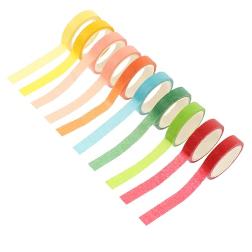 OSALADI 10Rollen Washi Tape Regenbogenfarbiges Abdeckband Papier für DIY Bastelprojekte Scrapbooking Notizbuch Dekoration und Dekoratives Klebeband OSALADI 10Rollen Washi Tape Regenbogenfarbiges Abdeckband Papier für DIY Bastelprojekte Scrapbooking Notizbuch Dekoration und Dekoratives Klebeband von OSALADI