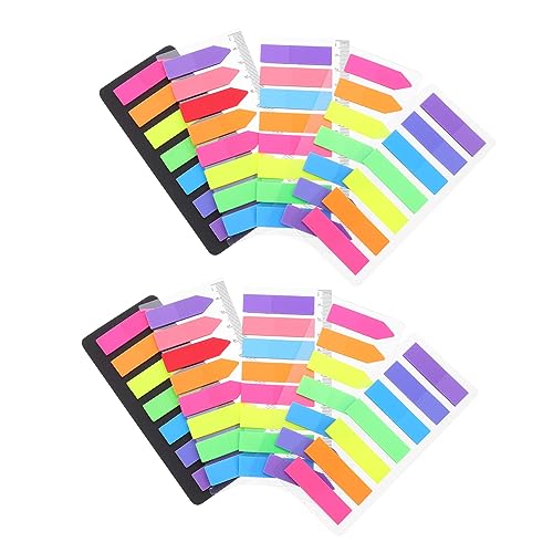 OSALADI 10Sätze Bunte Seitenmarker Selbstklebende Kunststoff Registerkarten für Bücher Fluoreszierende Haftnotizen Vielseitig Einsetzbar Langlebig und Leicht zu Tragen von OSALADI