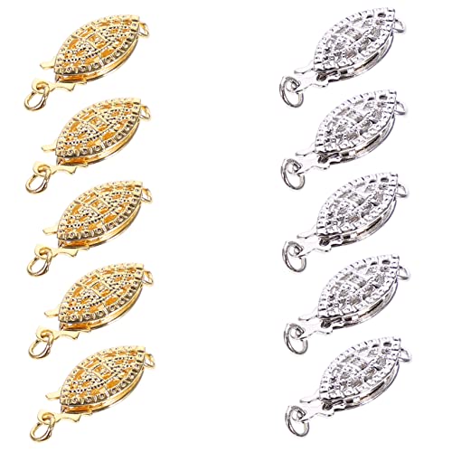 OSALADI 10Stücke Armbandverschluss Haken Halskette Slide Verschluss für DIY Schmuckherstellung Schmuckzubehör für Armbänder und von OSALADI