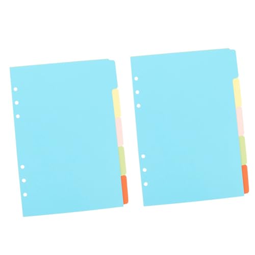 OSALADI 10Stücke Binder Trenner mit Bunten Registerkarten Index Seitenteiler für Ringbuch und Notizbuch für Büro Schule und Persönliche Organisation Langlebig von OSALADI