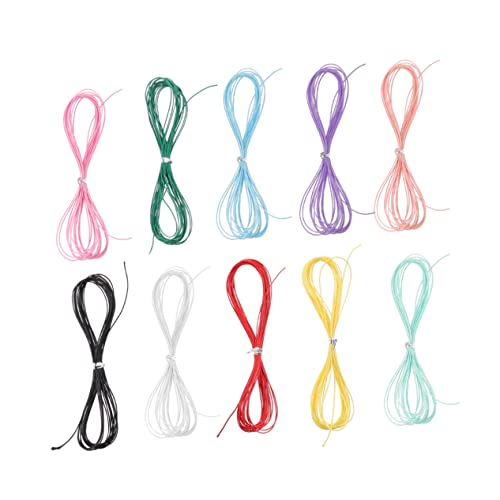 OSALADI 10Stücke Bunte DIY Flechtseil Schnur Wachsband für Armbänder Hochwertige Bastelmaterialien Mischfarben für Schmuckdesign OSALADI 10Stücke Bunte DIY Flechtseil Schnur Wachsband für Armbänder Hochwertige Bastelmaterialien Mischfarben für Schmuckdesign von OSALADI