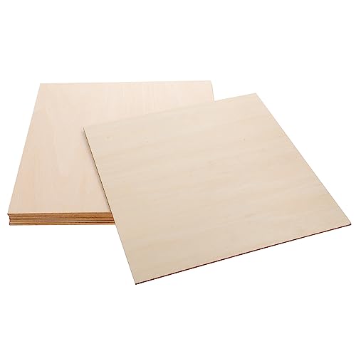 OSALADI 10Stücke DIY Holzplatten Unvollendete Bastelplatten Hochwertigem Lindenholz für Modellbau Holzschnitzerei und DIY Projekte für Kunsthandwerk von OSALADI