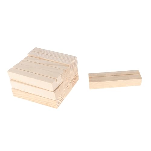 OSALADI 10Stücke Fotohalter aus Holz für Nachrichten Menüs und Bilder Stabiler Tischständer für Hochzeiten Partys und Bürodekoration Vielseitiger Organizer für Kreative von OSALADI