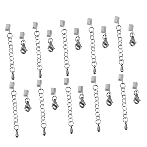 OSALADI 10Stücke Kordelclips Langlebige Hummerverschlüsse für Armbänder und Halsketten für DIY Lederbänder und Schmuckherstellung Robust und Einfach OSALADI 10Stücke Kordelclips Langlebige Hummerverschlüsse für Armbänder und Halsketten für DIY Lederbänder und Schmuckherstellung Robust und Einfach von OSALADI