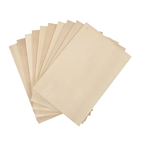 OSALADI 10Stücke Lindenholzplatten Unvollendete Holzstücke für DIY Pyrographie für Kunstprojekte Modellbau und Bastelarbeiten von OSALADI