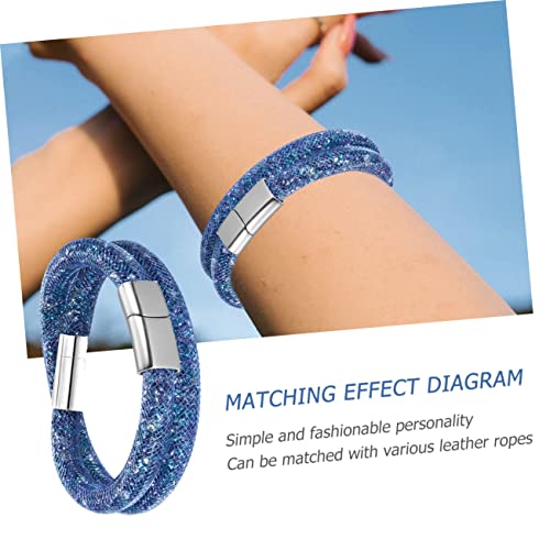 OSALADI 10Stücke Magnetverschluss Sicherheitsverschlüsse für Armbänder und Halsketten Kabelende Verschlusskonverter für Leder und Stoffriemen Stahlfarbe von OSALADI
