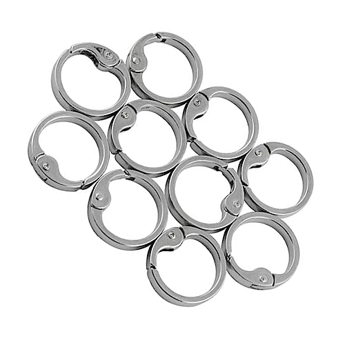 OSALADI 10Stücke Metall Federringe Taschenschnalle Clip für Handtaschen Schlüsselanhänger und DIY Handwerkszubehör Silber für Bastelprojekte und Tägliche Anwendungen von OSALADI