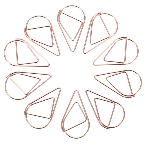 OSALADI 10Stücke Niedliche Wassertröpfchen Büroklammern Kreative Metall Papierclips Roségold für Büro Schule und Bastelprojekte Stabil und Langlebig OSALADI 10Stücke Niedliche Wassertröpfchen Büroklammern Kreative Metall Papierclips Roségold für Büro Schule und Bastelprojekte Stabil und Langlebig von OSALADI